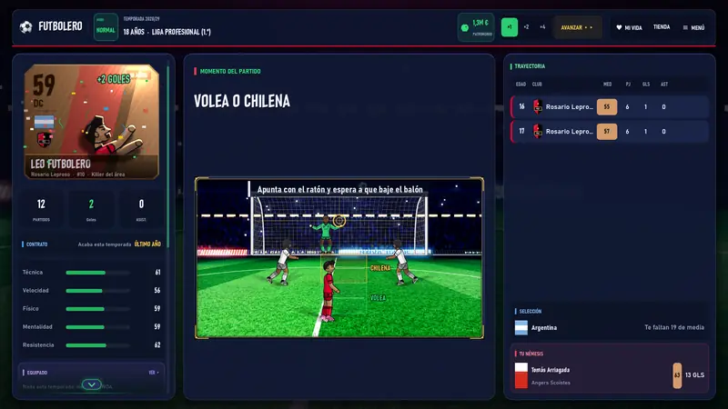 Volea o chilena en la final