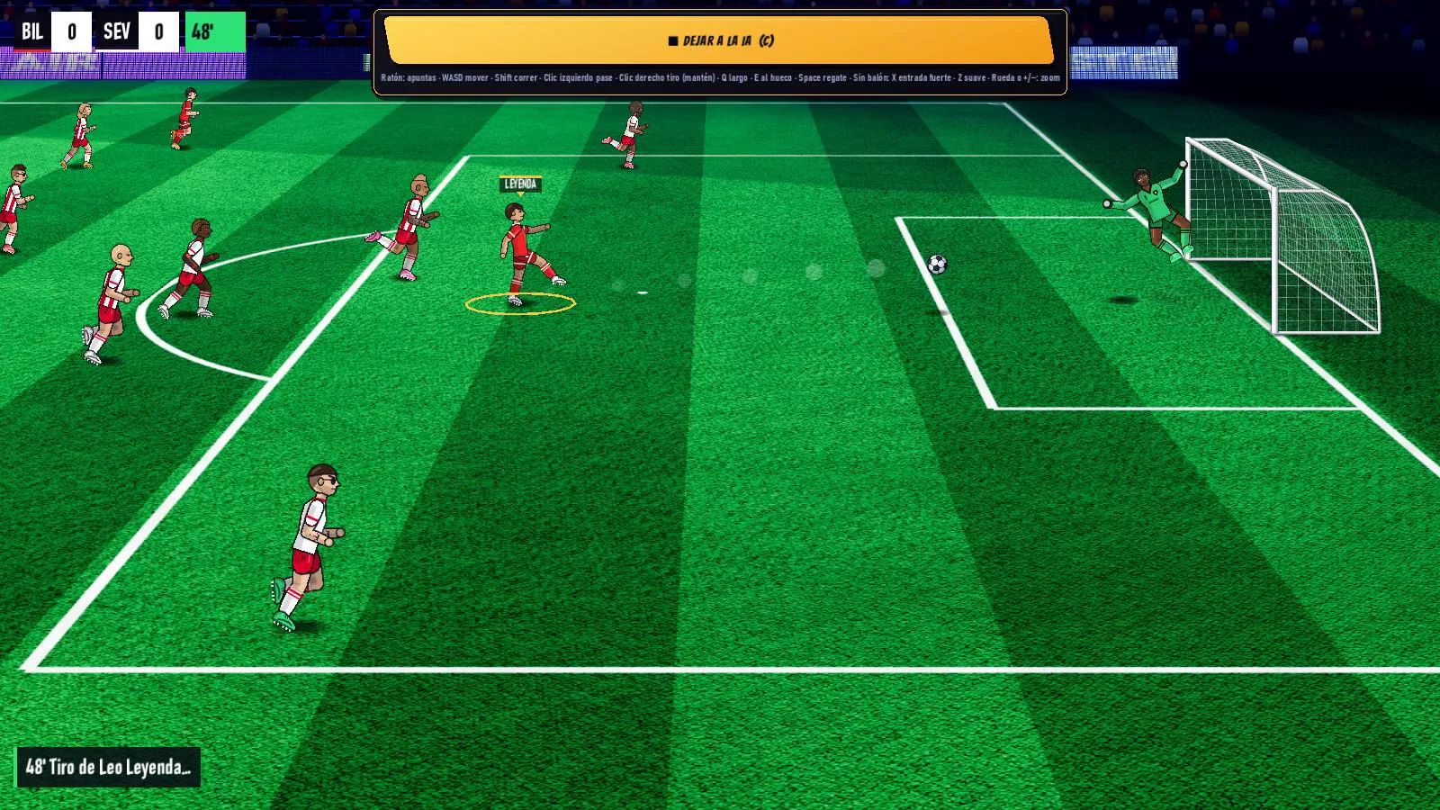 Partida 11 contra 11 no estádio do Futbolero